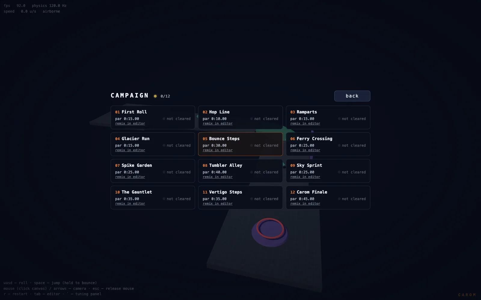 CAROM, screenshot 1