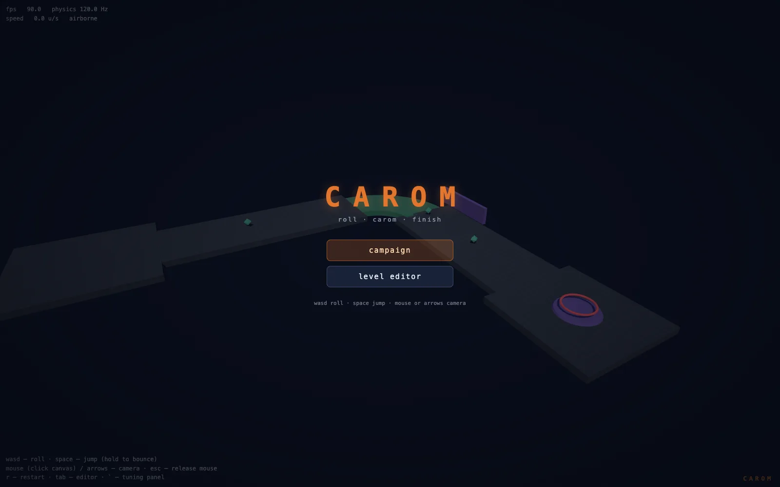 CAROM title screen