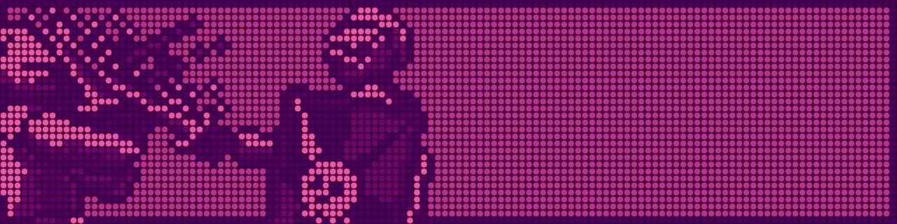 Run-DMD simulator playing a Medieval Madness animation on a 128 by 32 dot matrix
